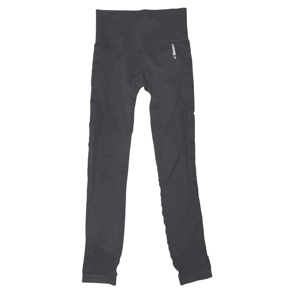 Gymshark Pants - Gymshark Energy+ Seamless Leggings Black High Waisted Eyelet Ribbed Activewear